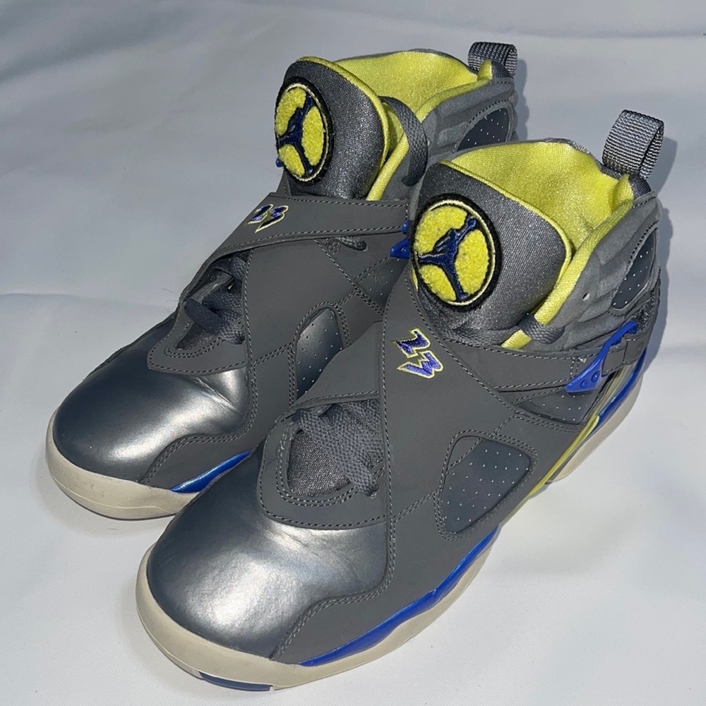 SOLD on eBay!  Nike Air Jordan VIII 8 Retro GS GREY VIOLET BLUE 580528-038 SZ:7Y - Picture 5 of 16
